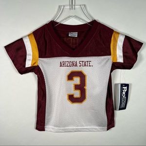 NEW ProEdge Youth Arizona Sundevils Screened Jersey Sz 2T Red Short Sleeves